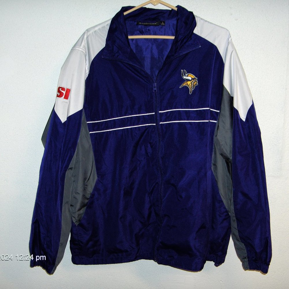 Vikings Wind breaker L, Measures 49' Chest Excellent Condition